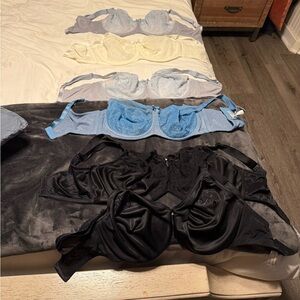 Wacoal Women's Lace Bra Set - Black, Light Blue, Cream